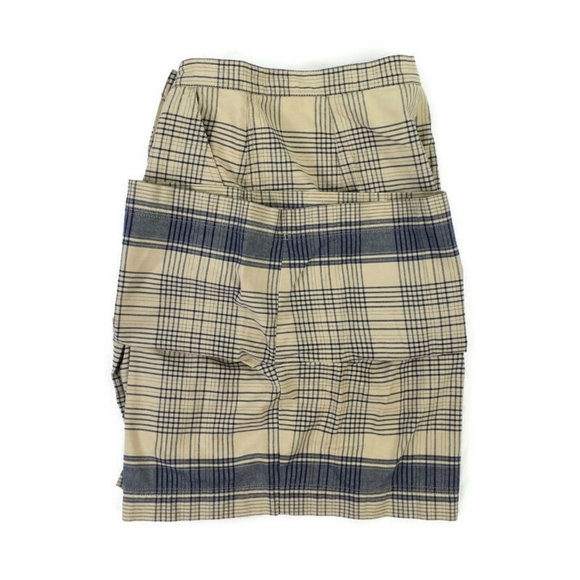 Vintage 90's Liz Claiborne LizWear Blue Khaki Plaid Wrap Skorts Womens 14 - Picture 9 of 12